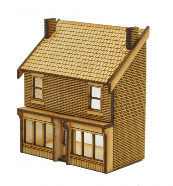 TT-SH006 Victorian Terraced Shop Type 1 Low Relief Front TT:120 Gauge Laser Cut Kit